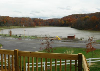 View from the back deck overlooking Glenwood lake