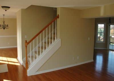 Entryway and stairs of a home in the Davidson build plan.