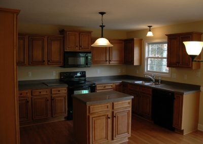 Kitchen layout of an available home