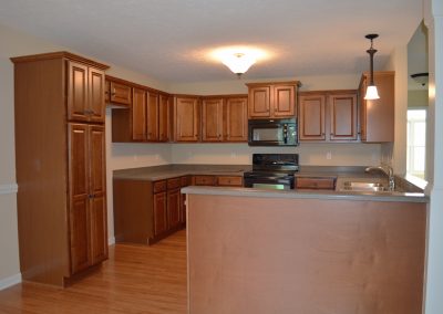 Kitchen area of a new home