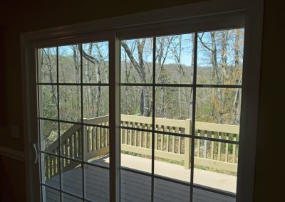 The back deck and view of the hills